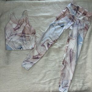 Old Navy Marble Print Leggings and Top Set